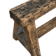 Trestle-shaped wooden bench