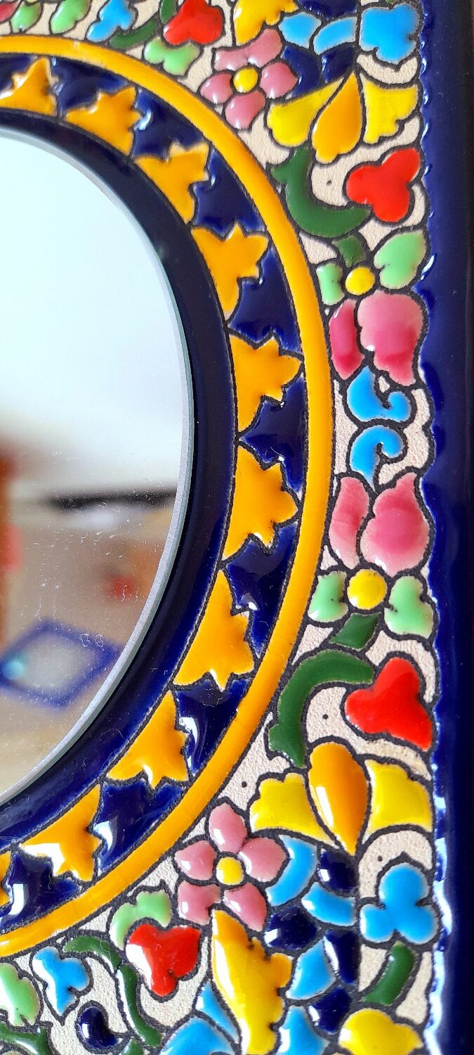 Set of 3 Artecer mirrors in cloisonned enamels