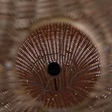 Pair of wicker floor lamps