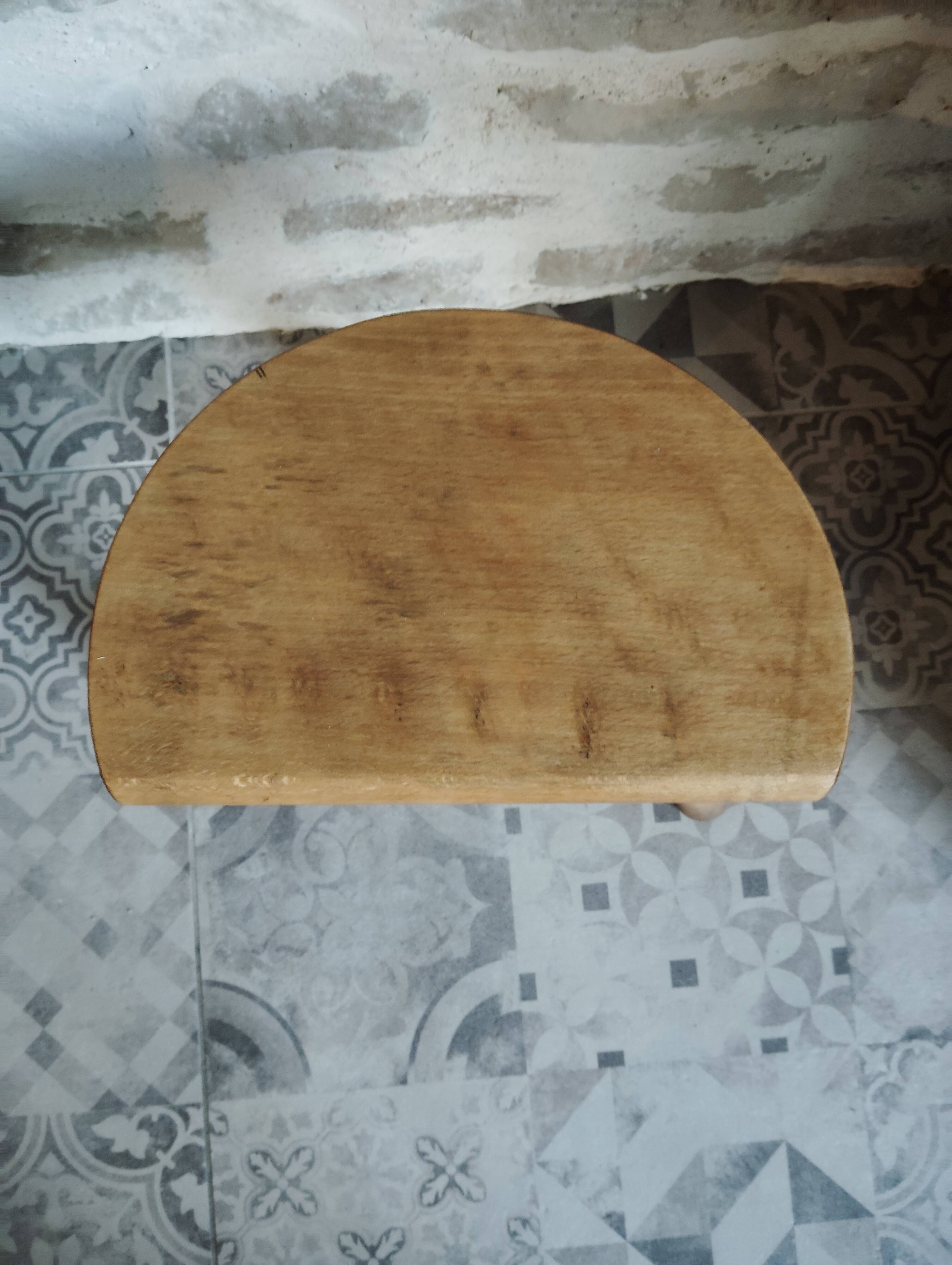 Authentic old tripod milking stool (cowboy)