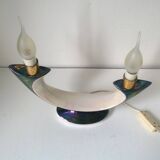 Iridescent ceramic lamp by Verceram France c.1960