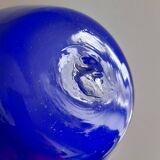 Vase en verre soufflé bleu et vert de Murano