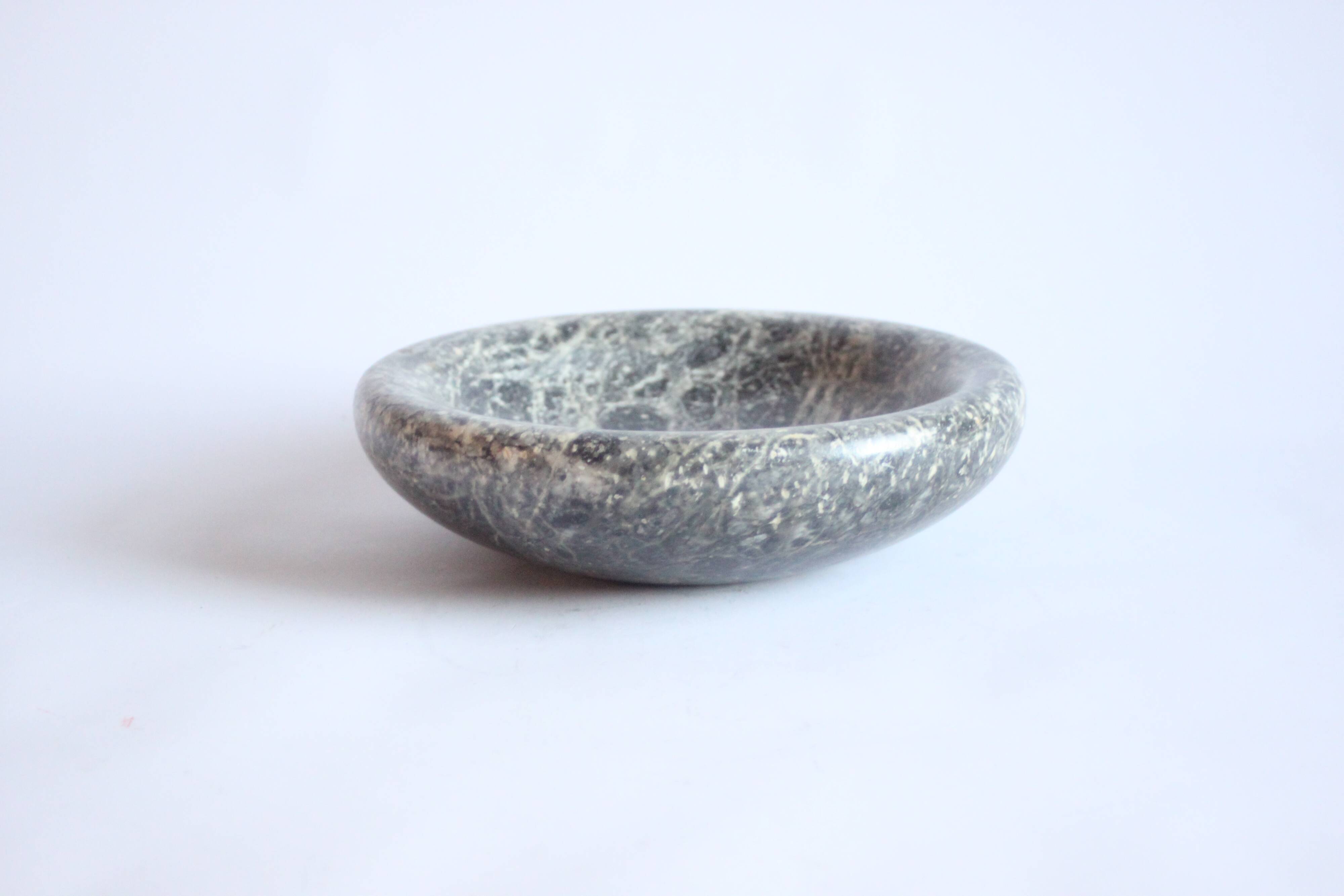 Black marble vide poche trinket bowl, Belgium 1960s.