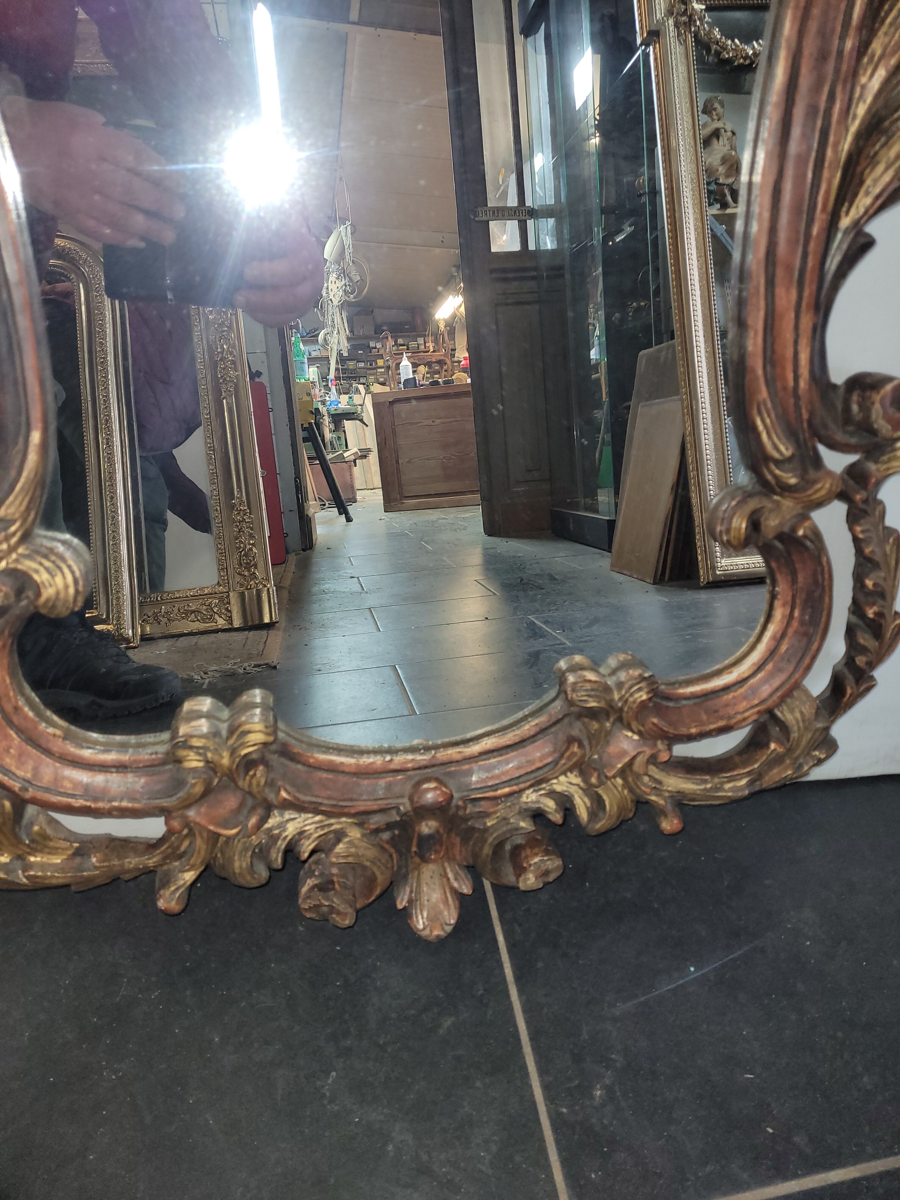 Rocaille mirror Louis XV style, 120/73cms
