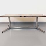 Vintage ceramic and chrome metal coffee table from the 70s
