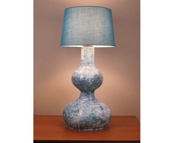 Ceramic Floor Lamp Turquoise Blue Emaux Volcanic Vintage 1960 Selency Ceramic Floor Lamp Turquoise Blue Emaux, Ceramic Floor Lamps