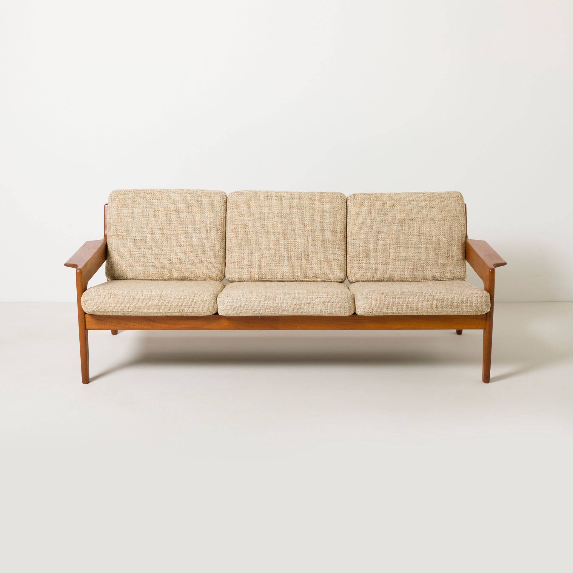 3 seater Mid-century Modern Teak sofa by Arne Wahl Iversen for Komfort