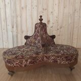 Old 3-seater terminal chair 19th century