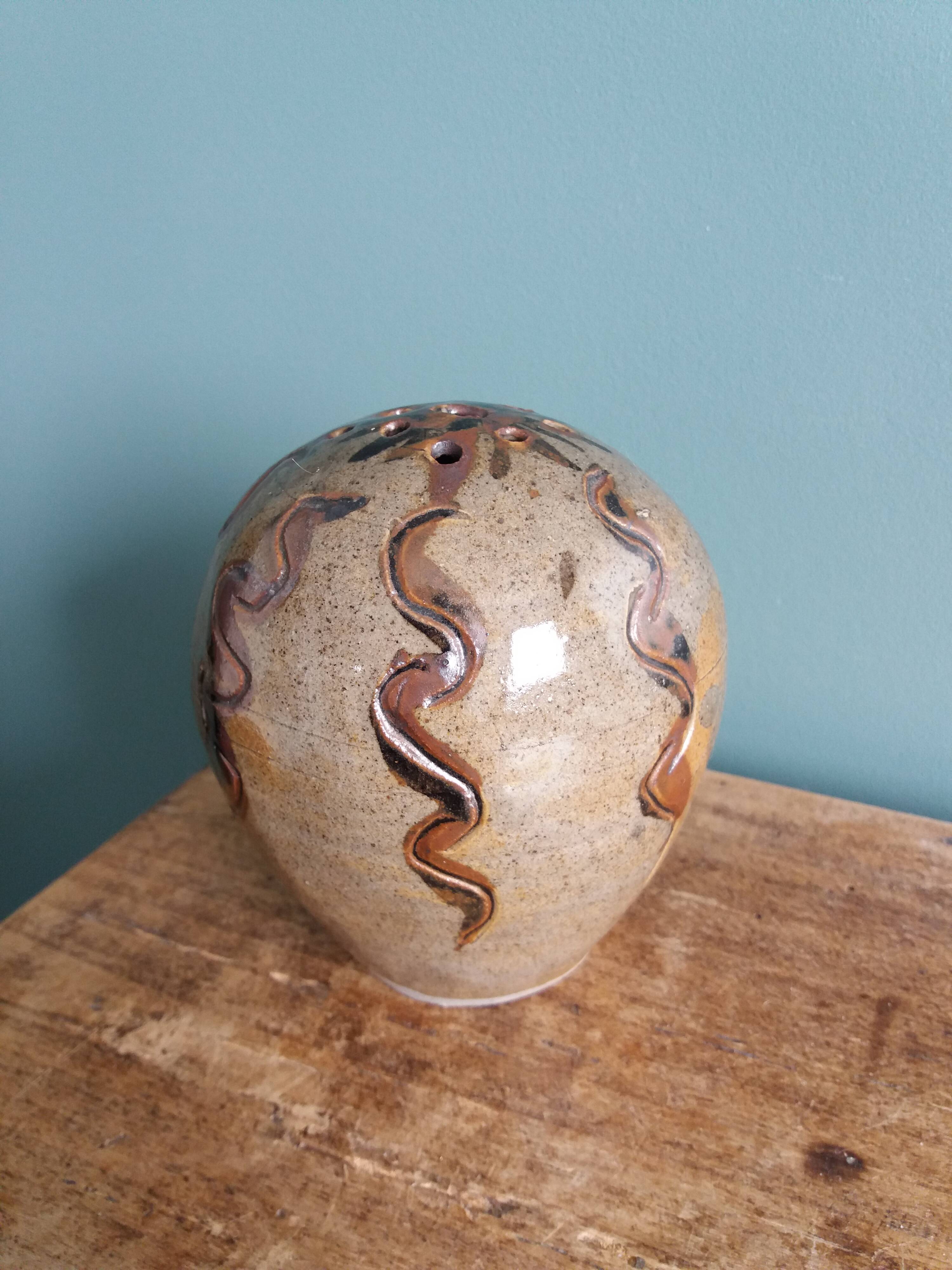 Signed flower spike vase