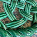 Braided earthenware basket