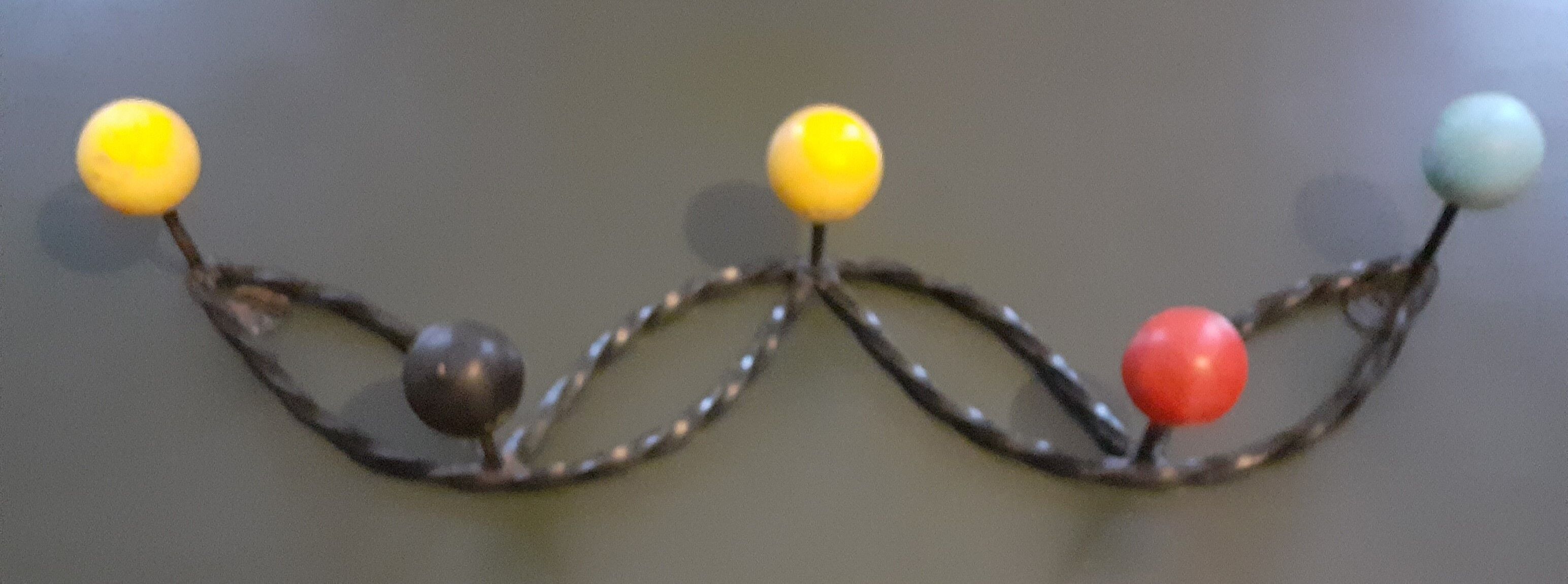 Vintage wall coat rack