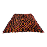 Tapis vintage géométrique Tulu en laine années 1960