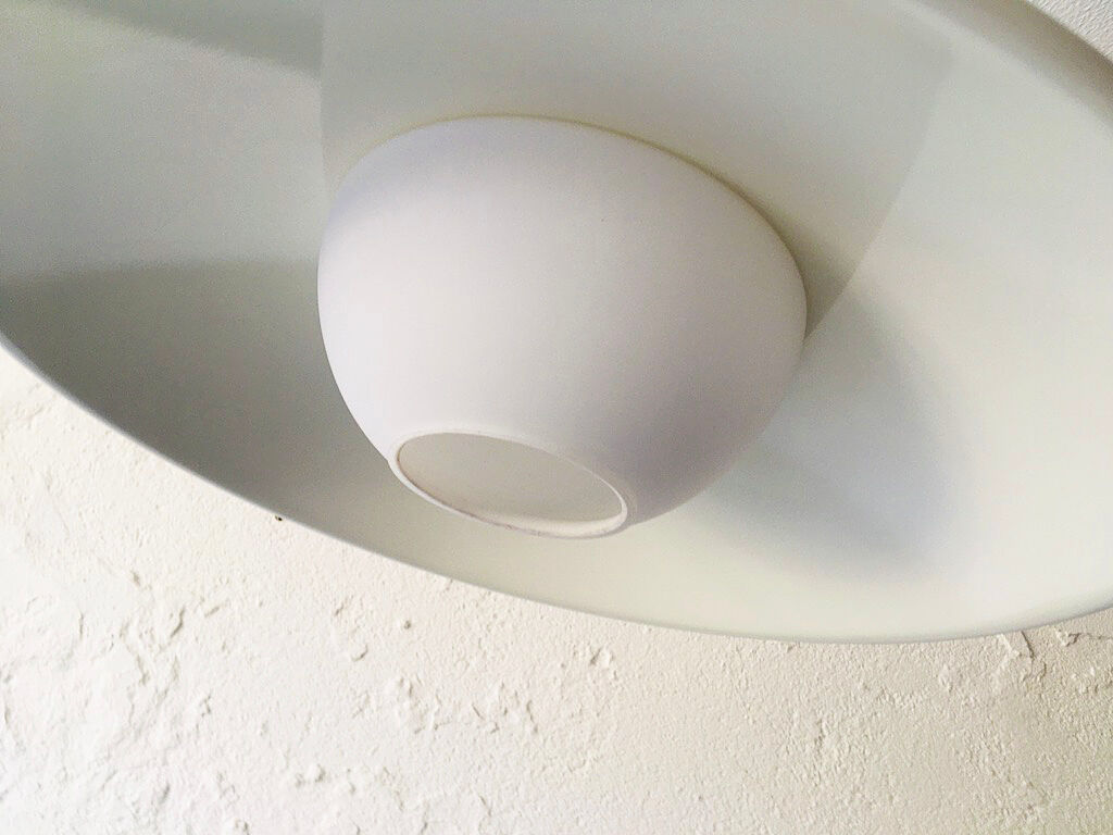 Opaline et metal german lamp, 1960s