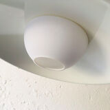 Opaline et metal german lamp, 1960s