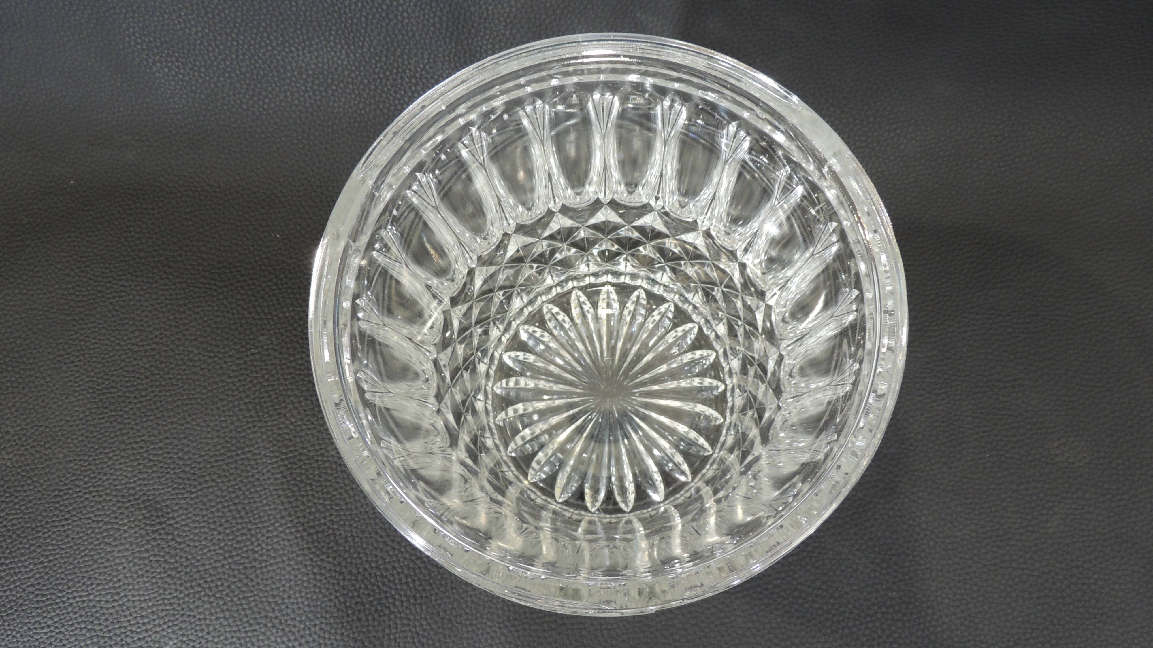 Vase / Bucket with champagne molded glass / vintage