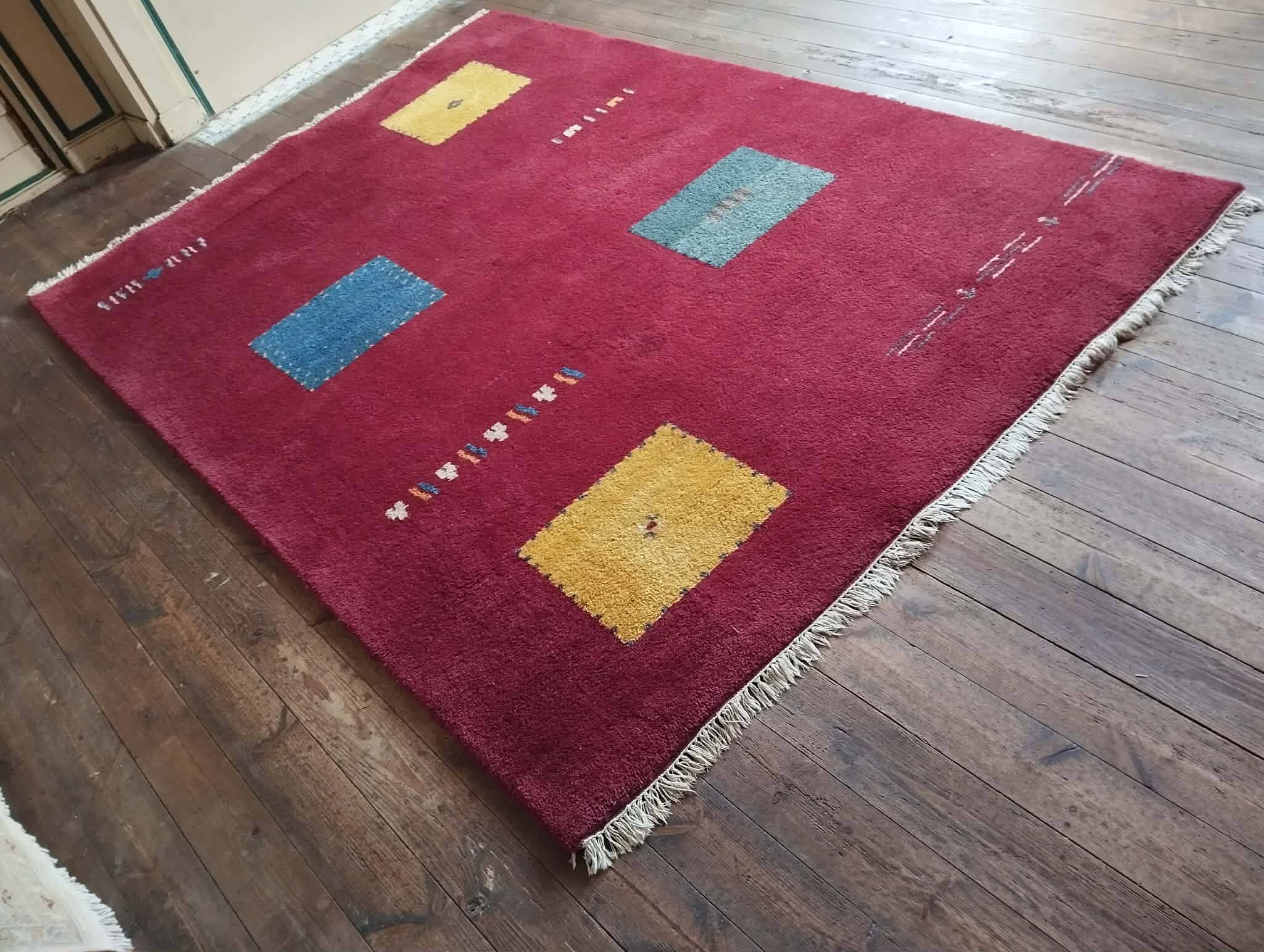 Handmade Indo Gabbeh rug 243x172cm