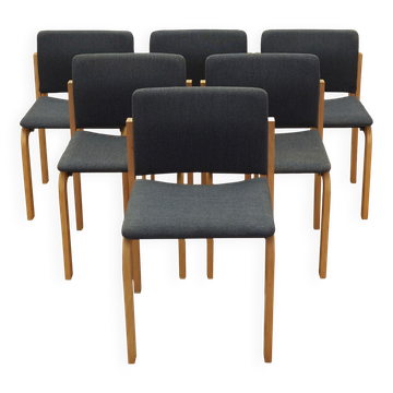 Set of six chairs, Danish design, 1980s, manufacturer: Fritz Hansen