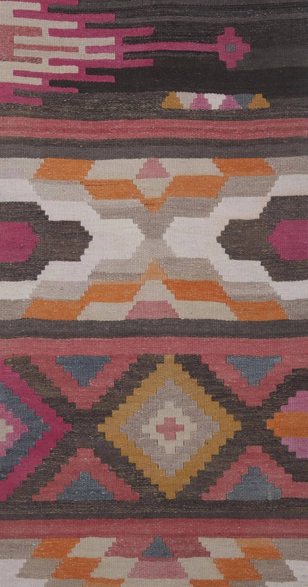 Vintage Turkish hallway rug 78x274 cm