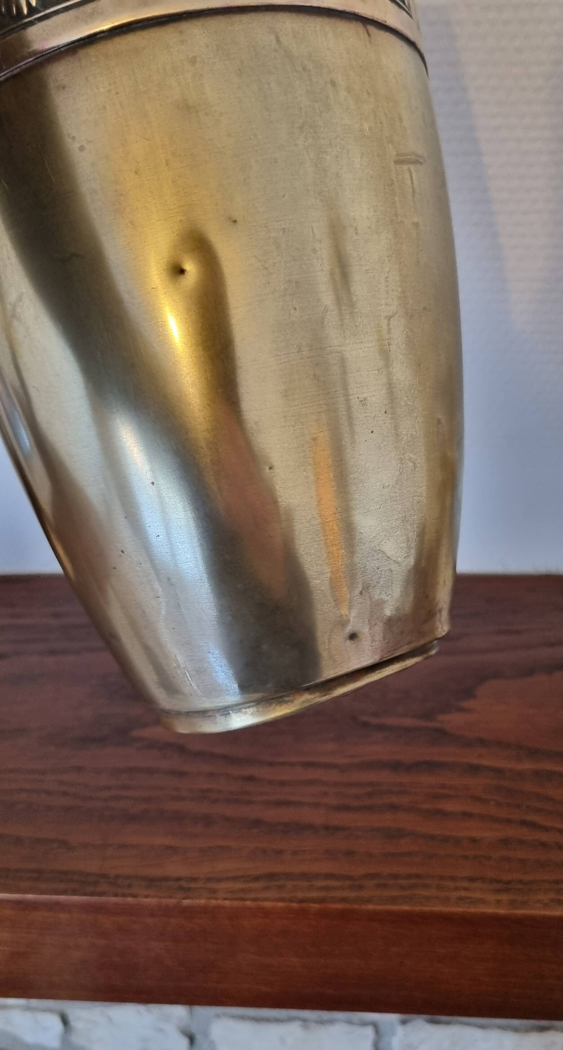 Copper vase and engraving