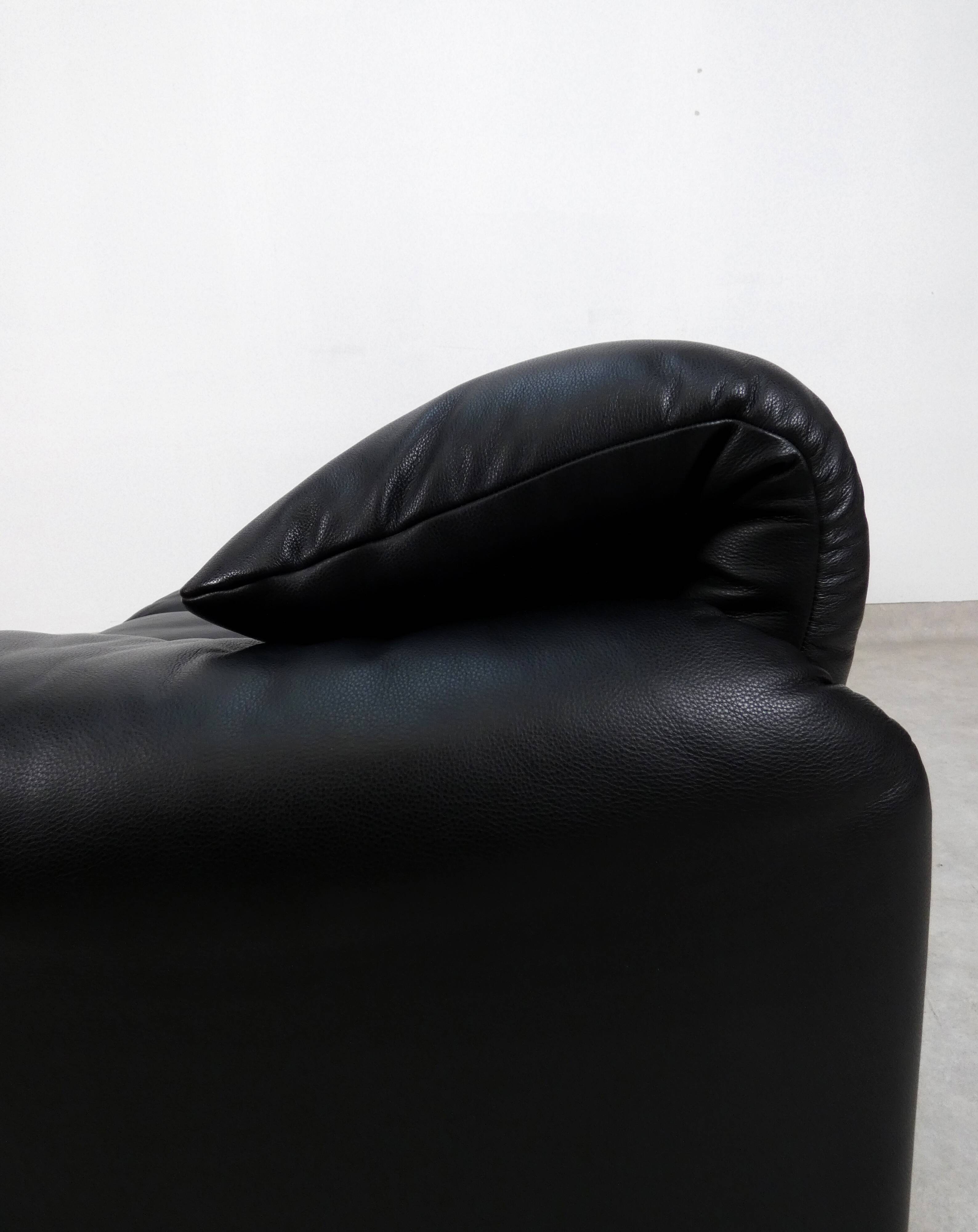 Ensemble de 2 canapés Cassina Maralunga 2,5 places - cuir noir