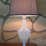 Glass table lamp in opal 1950