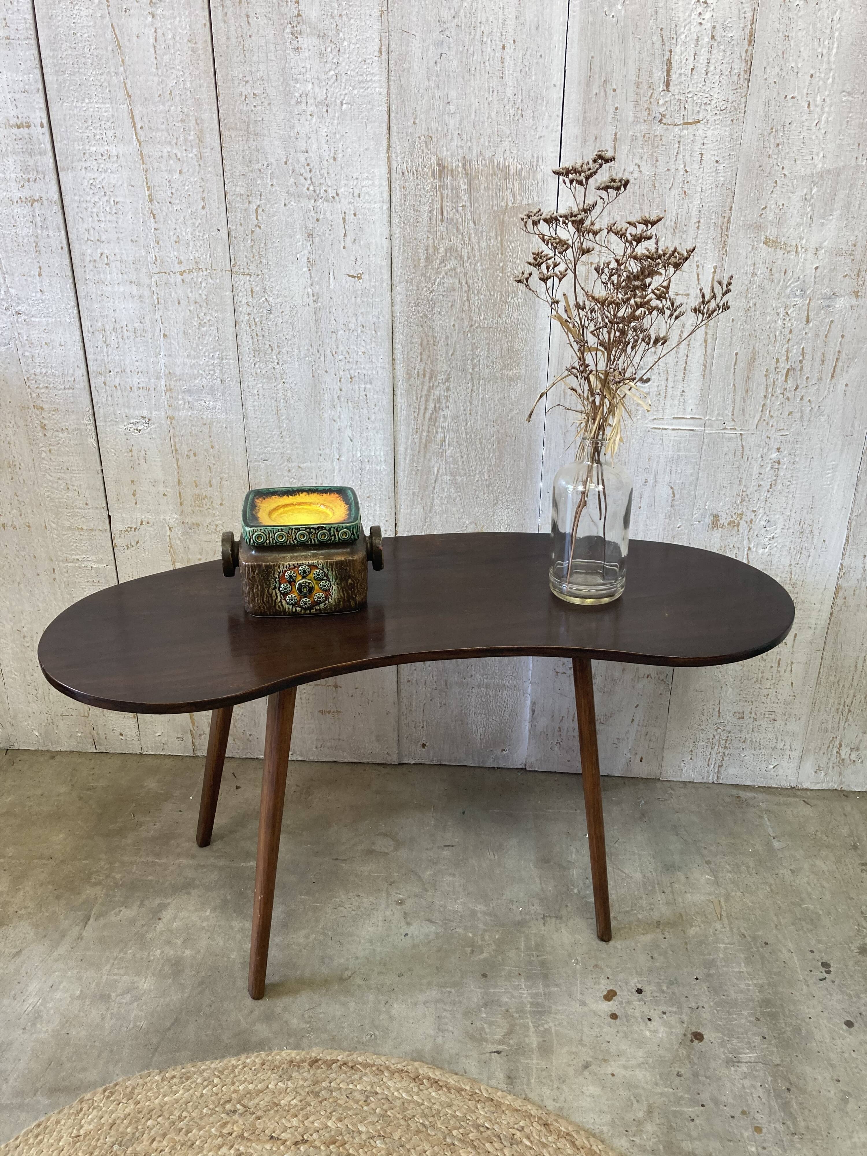 Table basse haricot vintage