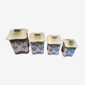 Series 4 art nouveau spice pots