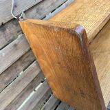 1960s solid oak wall shelf