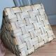 Corbeille osier beige vert