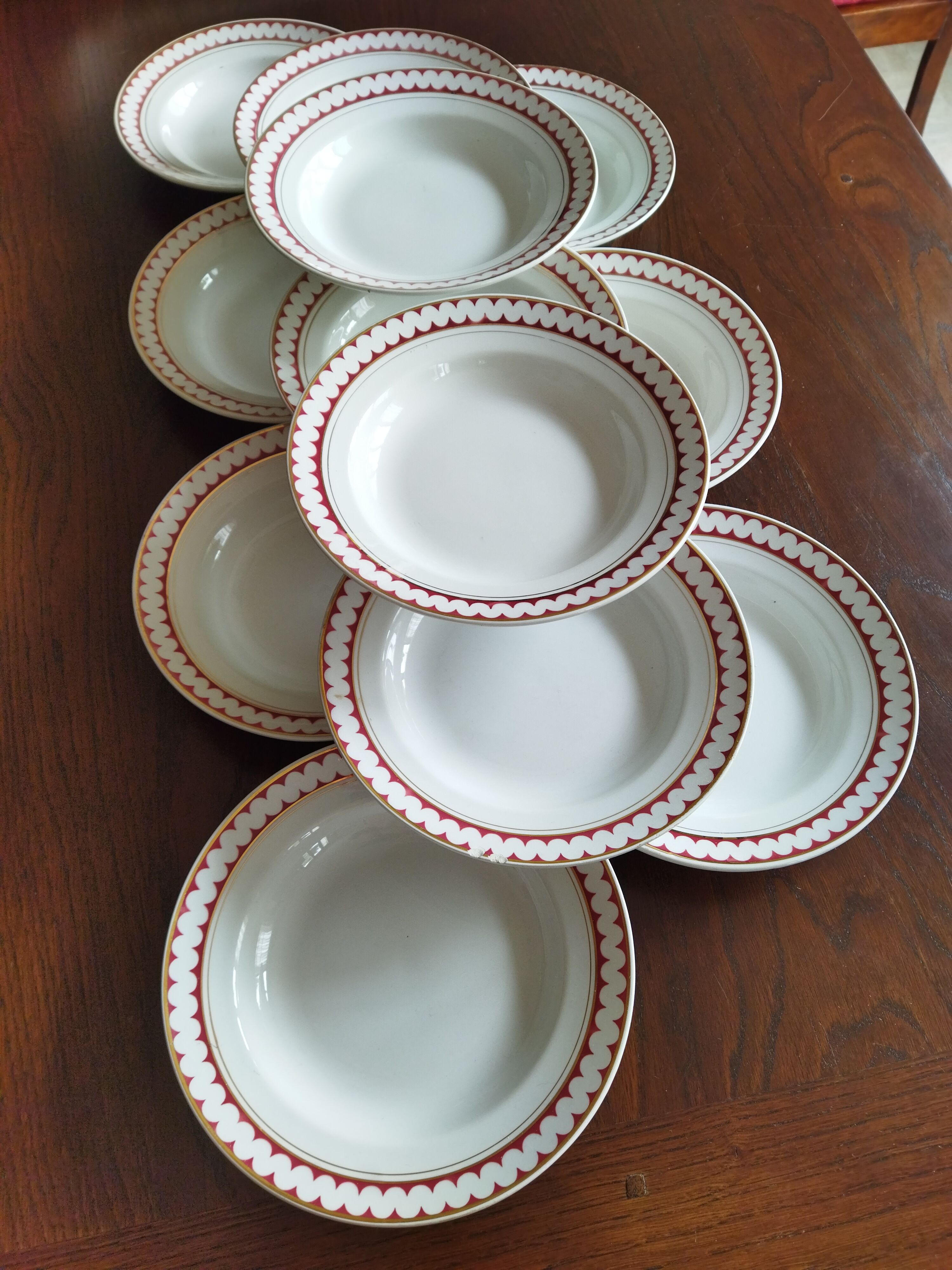 12 K&G Lunéville soup plates, Madrigal model