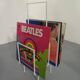 Steel magazine or record racks, 1960s, set of 2