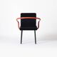 Chaise Memphis Mandarin d'Ettore Sottsass pour Knoll retapissée en velours de coton