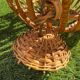 Large Italian spherical wicker pendant light, 1950s.
