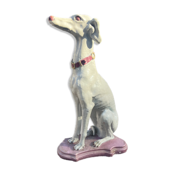 Large Sitting Greyhound Statue in Concrete / Cement - Garden Decoration or