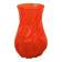 Vintage orange glass vase, 1960s.