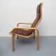1980s relax-chair with footstool, Yngve Ekström for Swedense