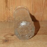 Glass vase made in Fidenza italy décor leaves in art nouveau style