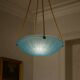 Art Deco pendant light in molded blue glass – 1930s