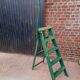 Old wooden stepladder