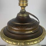 Vase and lamp foot in Chinese porcelain enamelled white cracked ivory - Qing - China XIXth