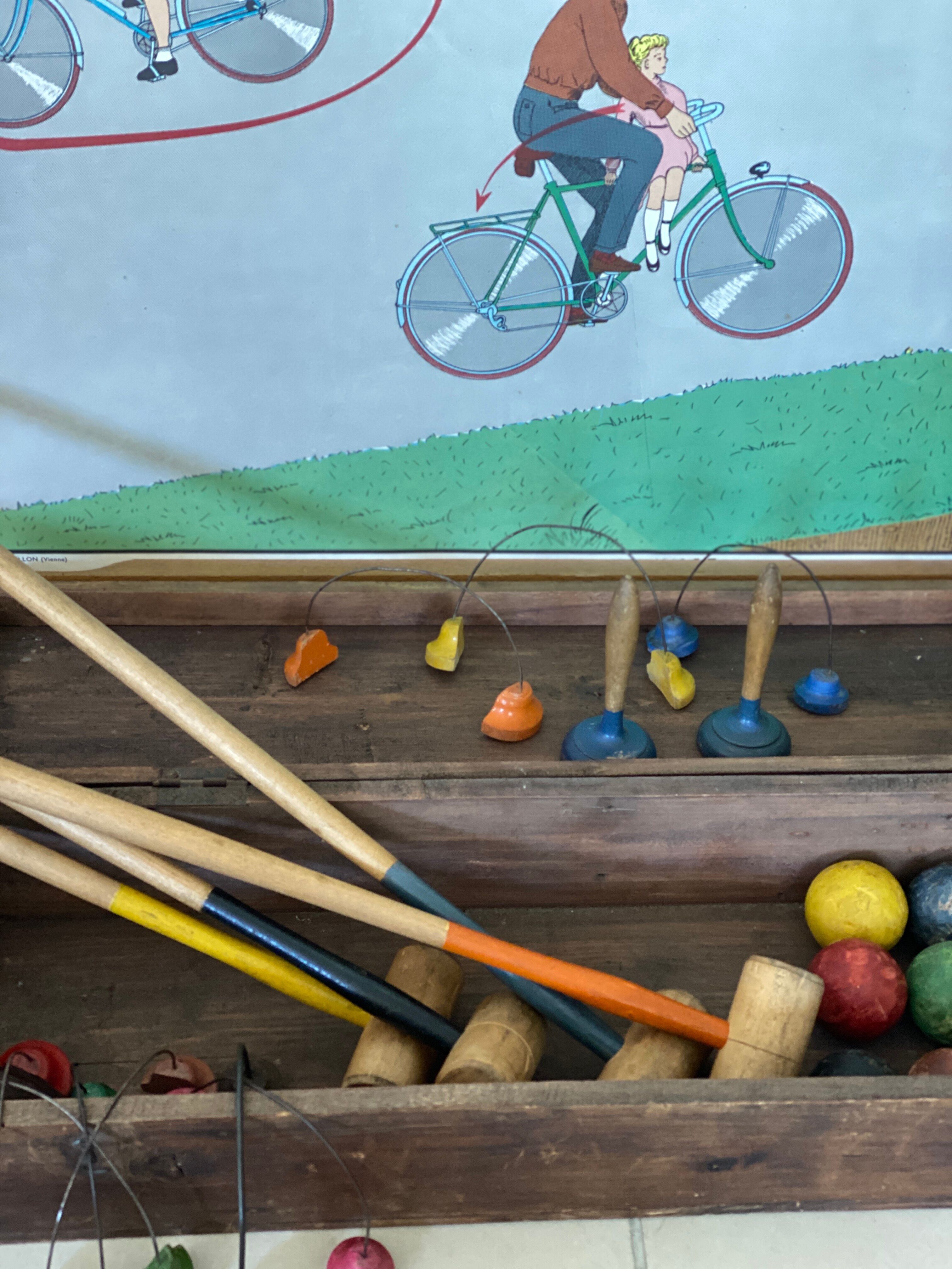 Old living room croquet game