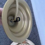 Scandinavian style jute and wood pendant light