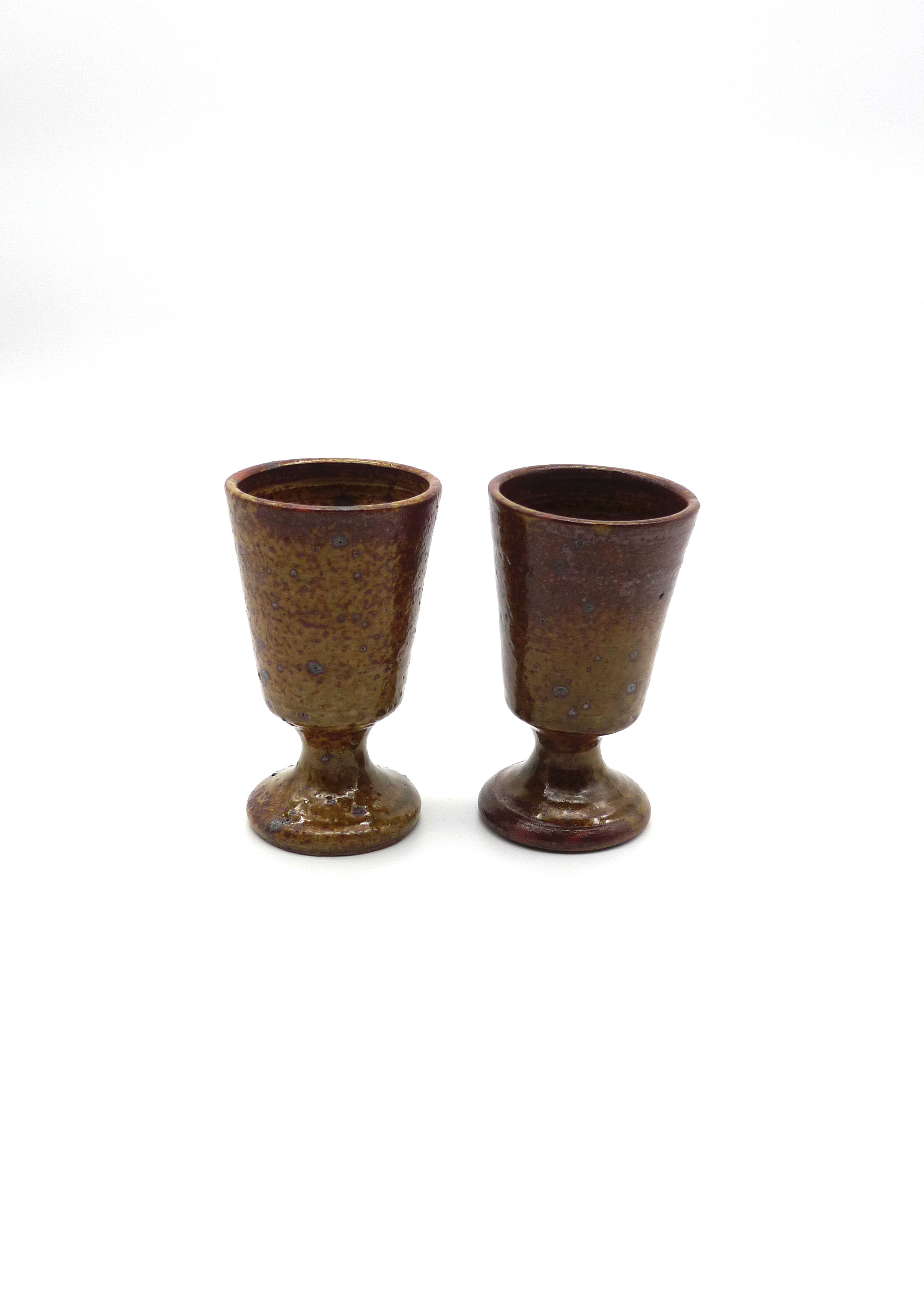 Lot of two pyrite sandstone mazagrans