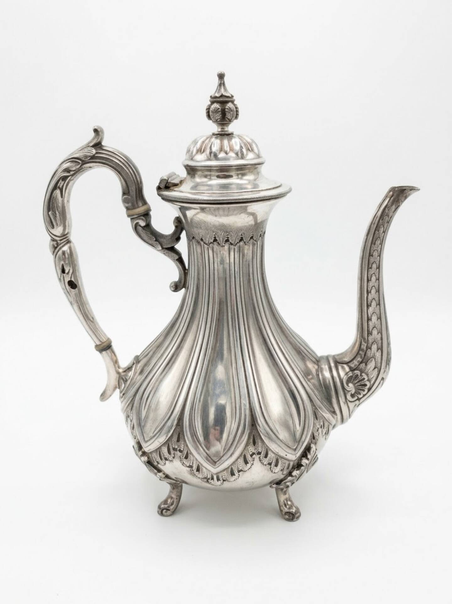 Silver-plated coffee pot