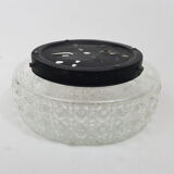 Round ceiling in cast glass vintage