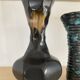 Pair of vintage glazed ceramic vases