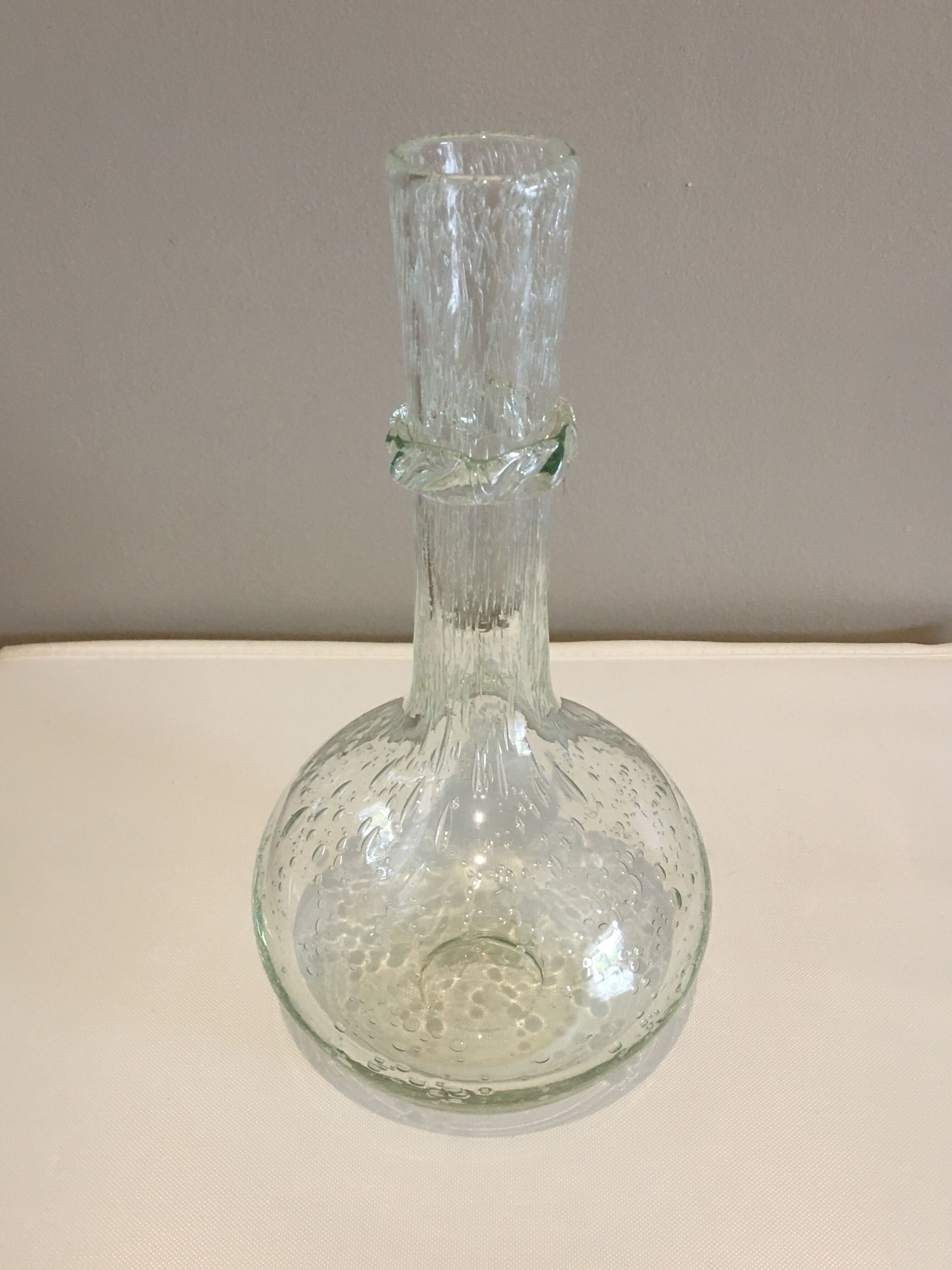 Bubbled glass soliflore vase