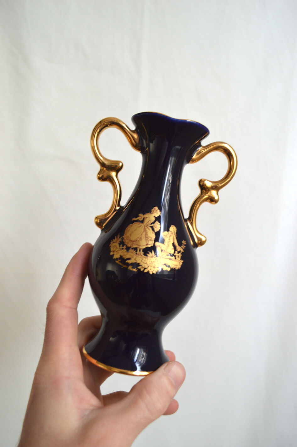 Duo of porcelain vases Limoges Castel