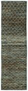Hand-Knotted Turkish Contemporary 79 cm x 269 cm Blue Wool Runner Carpet