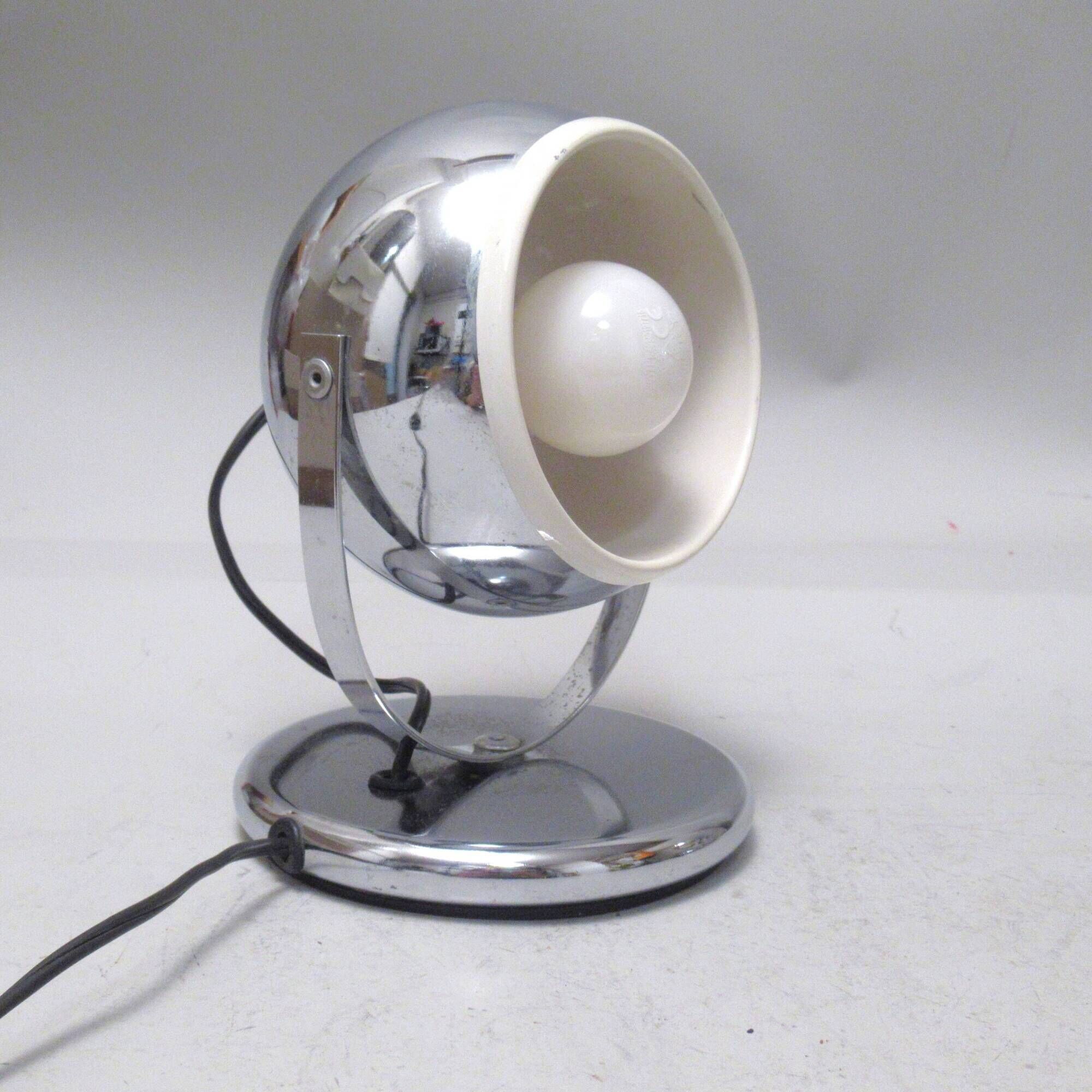 Pair of chrome ball lamps from the 1960s.